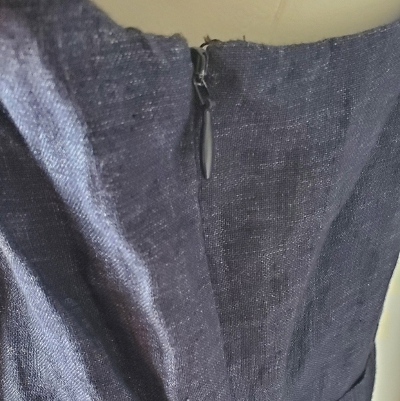 Nordstrom 100% Linen Midi Dress Size 8 - Picture 8 of 9